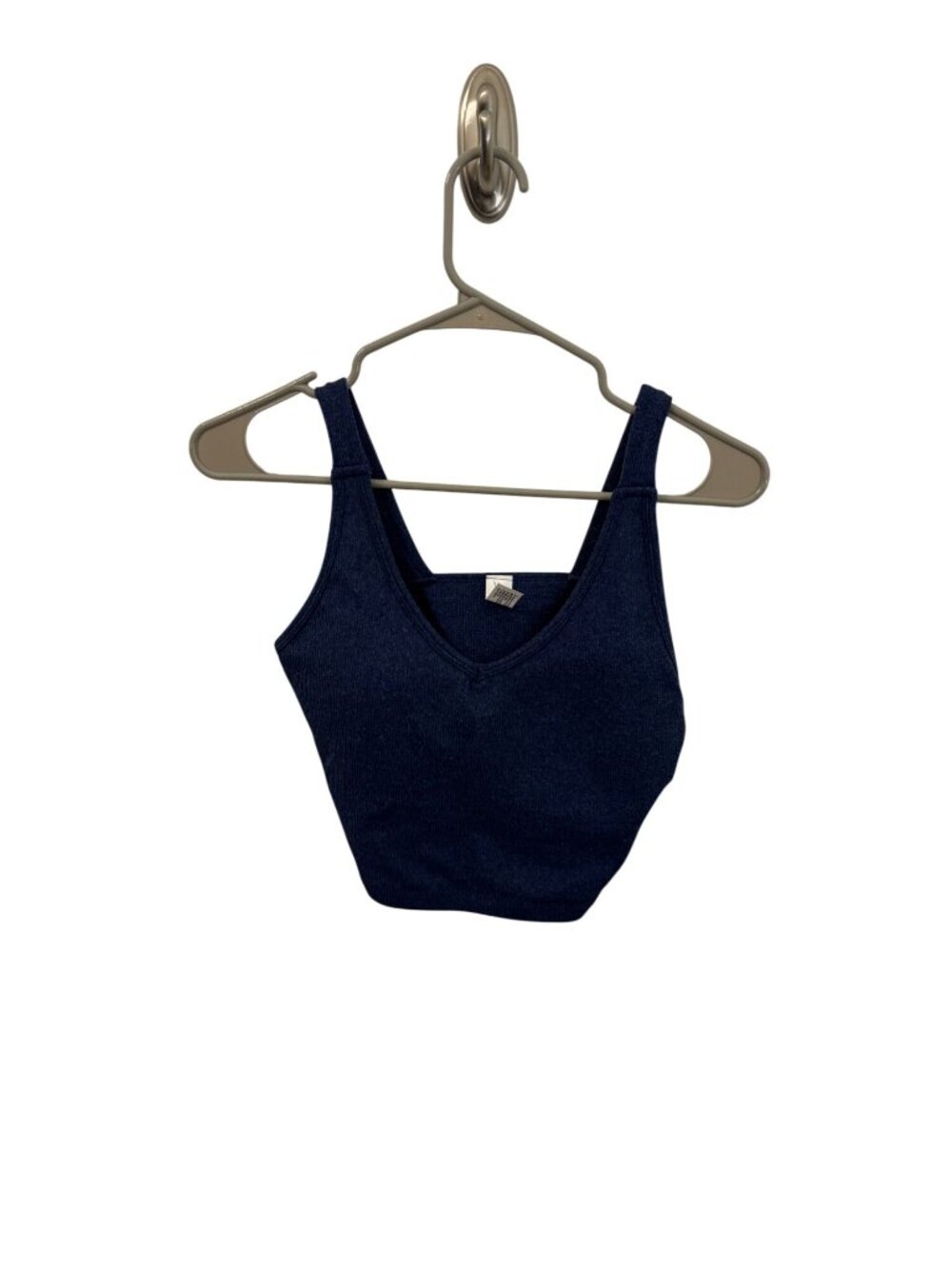 NWT Yogalicious blue crop bra size large